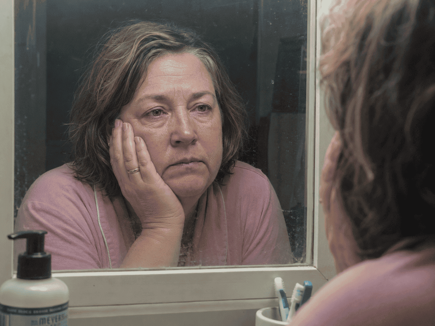 Linda searching the internet late at night for answers